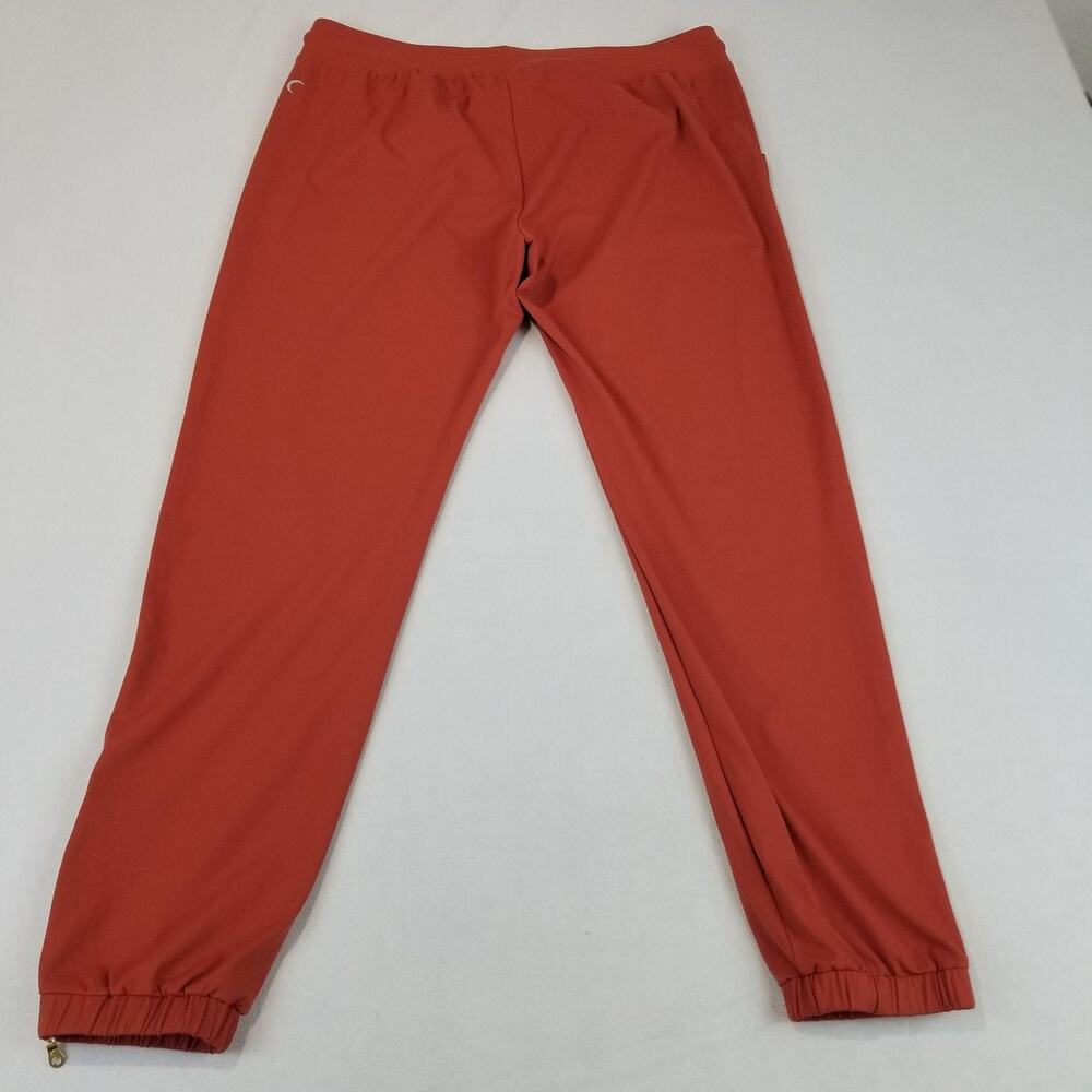 Zyia Active Pants Womens XL Orange Rust Joggers Zip Ankles Stretch - Picture 2 of 10